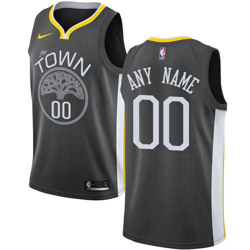 Men & Youth Customized Golden State Warriors Swingman Black Alternate Nike Statement Edition Jersey